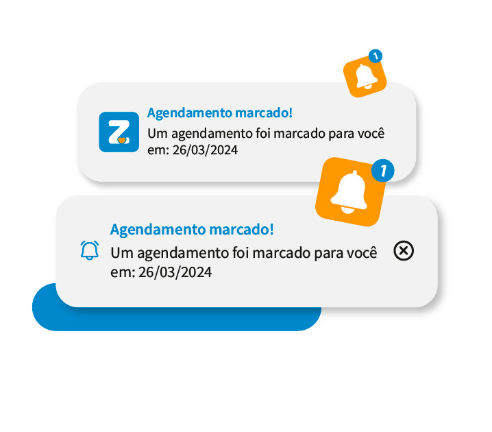 Envio de notificações e lembretes de atendimentos pelo FiqueZen